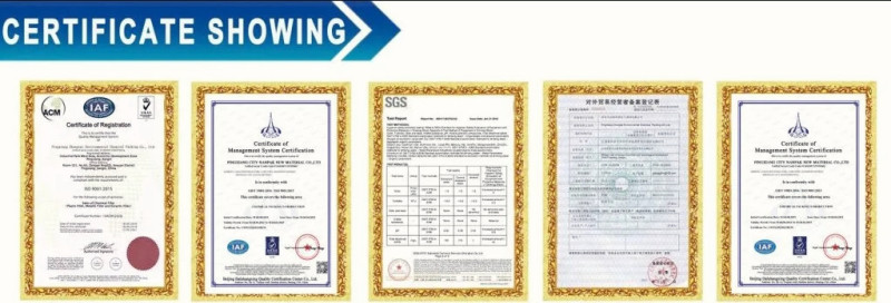 certificate for metal tellerette packing