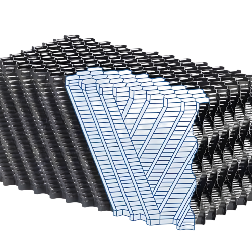 cross-fluted.png Cross-Fluted Film Fill for Industrial and Commercial Cooling Towers