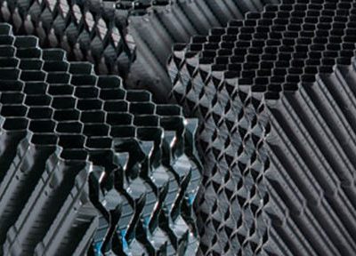 cross-fluted-collage-450x288-1.jpg High-Efficiency Offset-Fluted Film Fill Superior Cooling Tower Performance