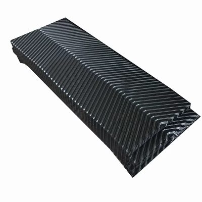 fluted-fill02.jpg CF1900 Salib Bergalur Filem Mengisi, PVC Blok Cross-Bergalur Mengisi untuk Menara Pendingin Pengisi