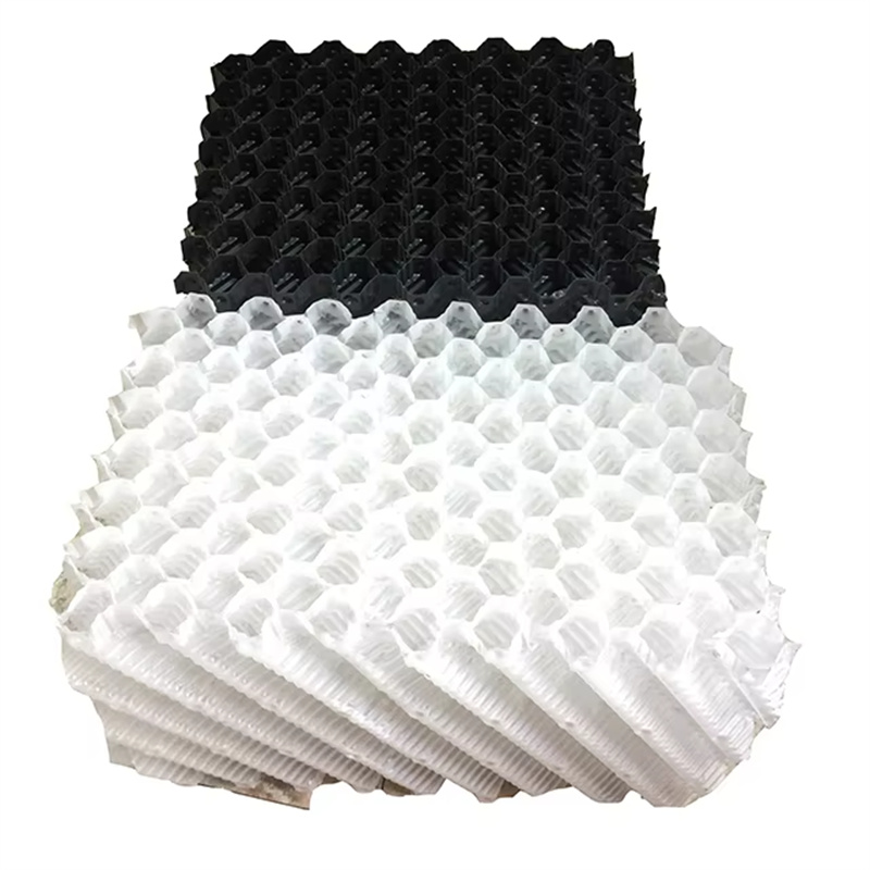 fluted-fill05.jpg CF1900 Salib Bergalur Filem Mengisi, PVC Blok Cross-Bergalur Mengisi untuk Menara Pendingin Pengisi