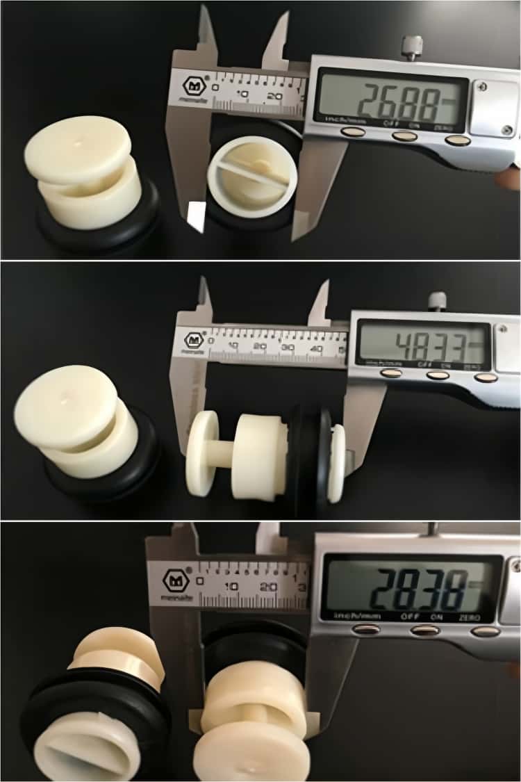 Detalle del tamaño de la boquilla pulverizadora de 180 grados